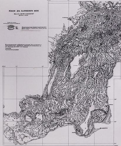 Карта физиографическая «Рельеф дна Балтийского моря»